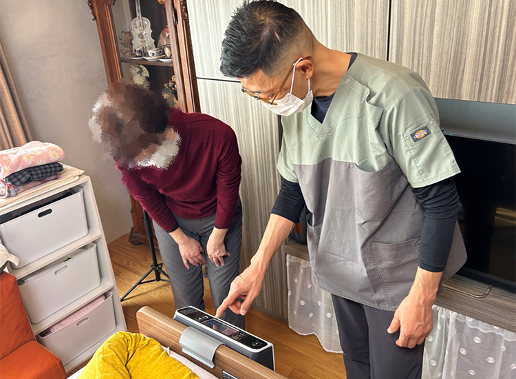 エアーマットレスの設定方法の確認